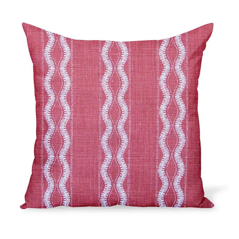 Peter Dunham Textiles Zanzibar in Red Pillow