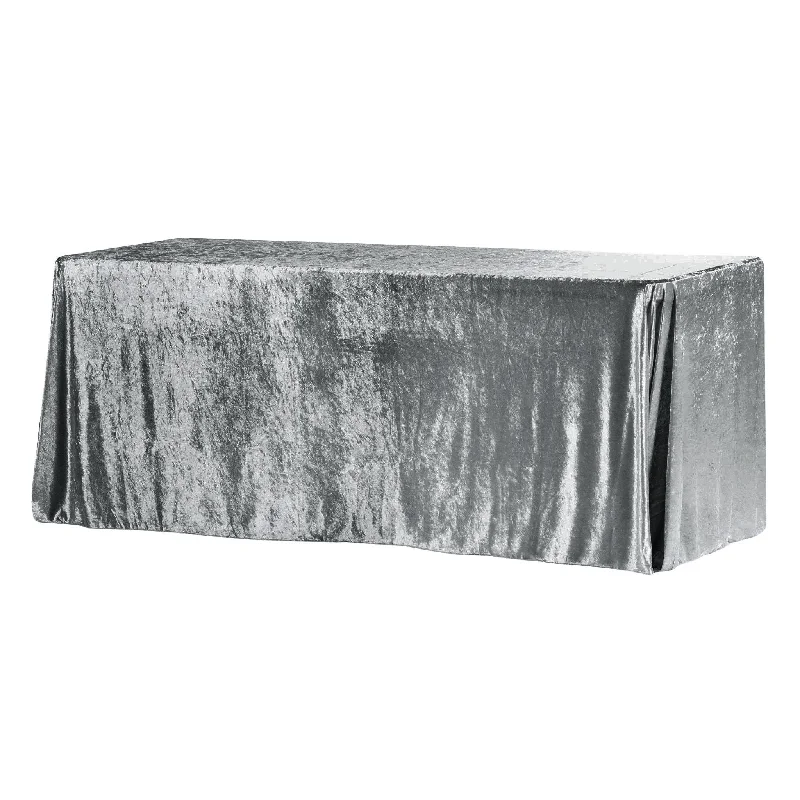 Velvet 90"x132" Rectangular Tablecloth - Charcoal