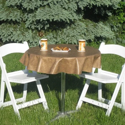 Round Vinyl Tablecloth With Flannel Backing