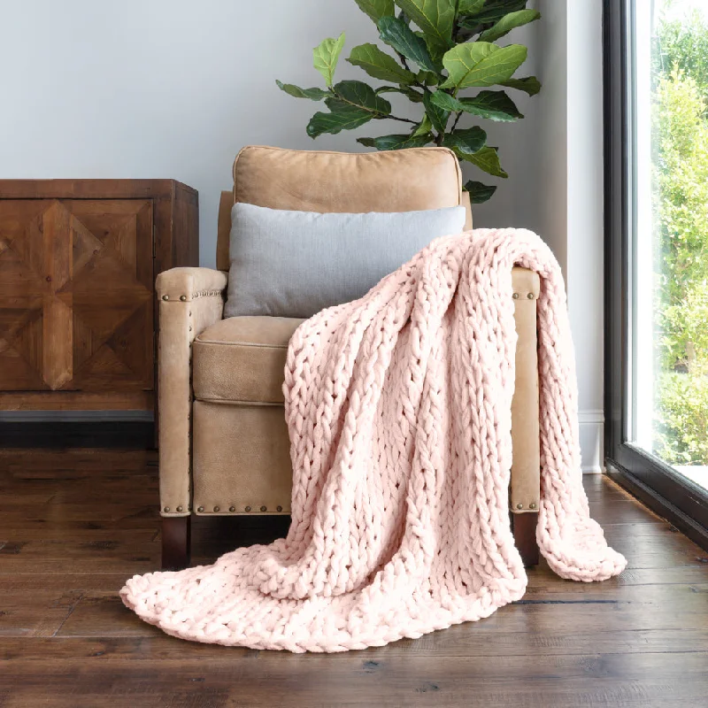 Oversized Chunky Knit Throw Blanket