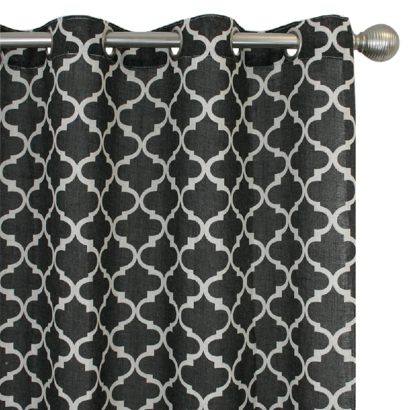 Grommet Curtain - Echo - Black - 53 x 85''