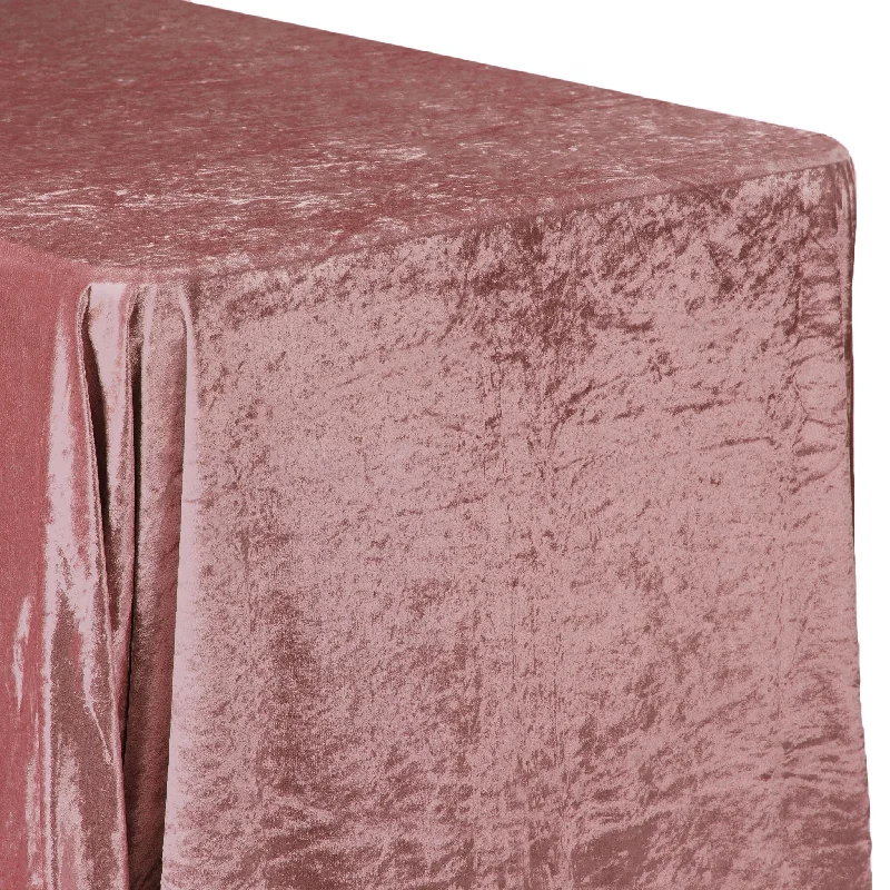 Velvet 90"x156" Rectangular Tablecloth - Dark Dusty Rose/Mauve