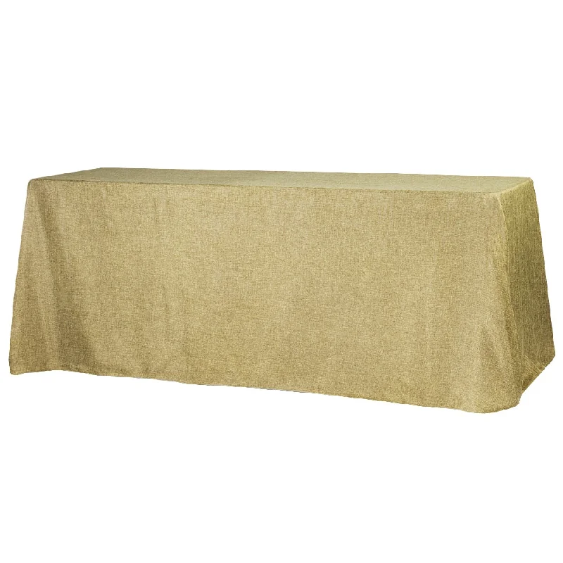 Faux Burlap Tablecloth 90"x156" Rectangular  - Natural Tan