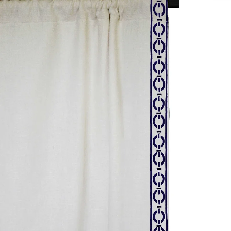 Linen Curtain Panels, Chain Embroidery curtains