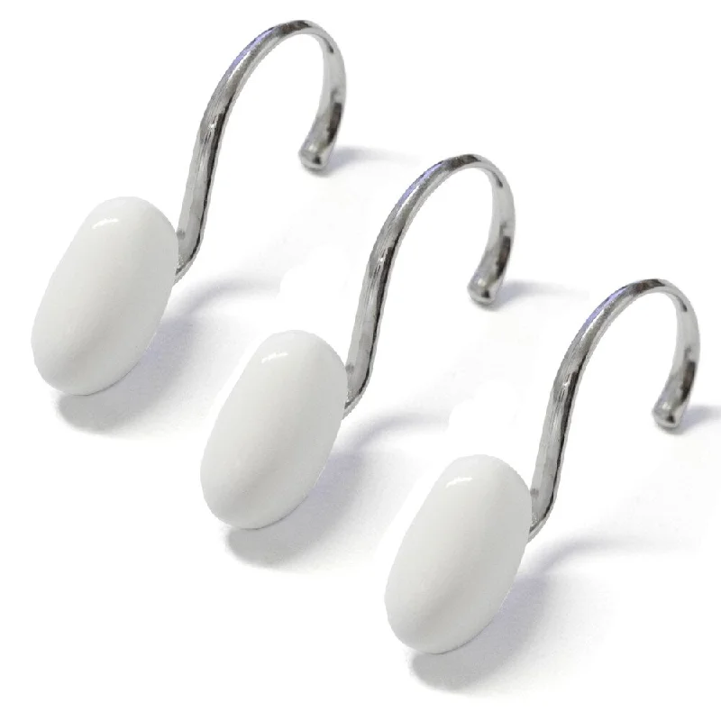 Sensation Shower Hook Set- White