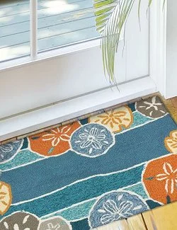 Sand Dollar Harvest Hand-Hooked Indoor/Outdoor Rugs