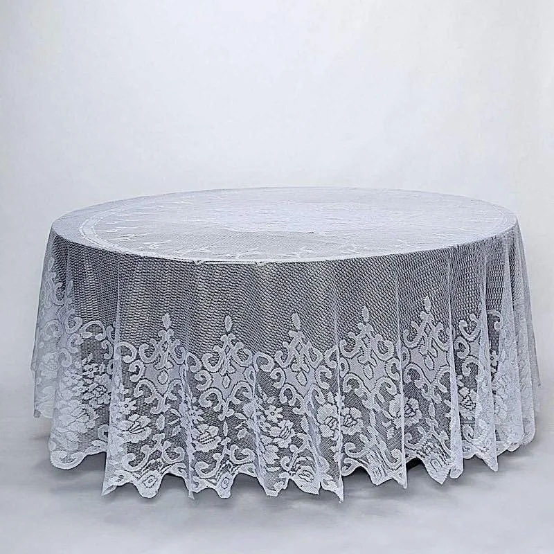 120" Premium Lace Round Tablecloth