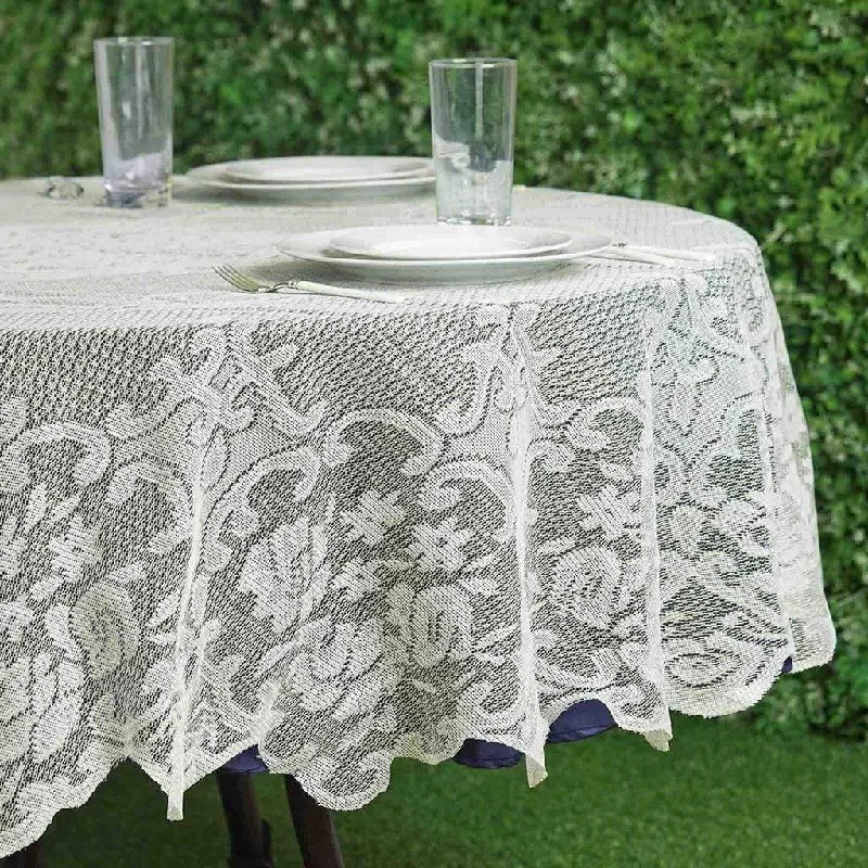 70" Floral Lace Round Tablecloth Wedding Party Table Linens