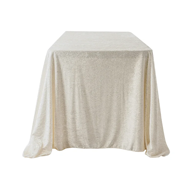 Velvet 90"x132" Rectangular Tablecloth - Ivory