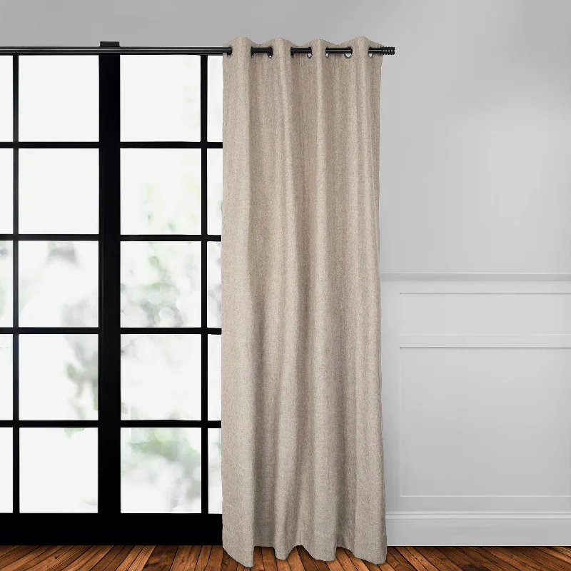 Blackout Grommet curtain panel - Lisbon - Beige - 52 x 85''