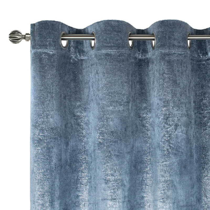 Grommet curtain panel - Glamour - French Blue - 54 x 95''