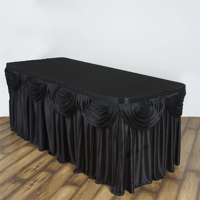 Satin Classic Drape Table Skirt