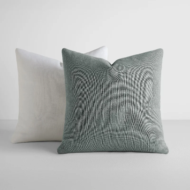 2-Pack Cotton Slub Decor Throw Pillows in Solids