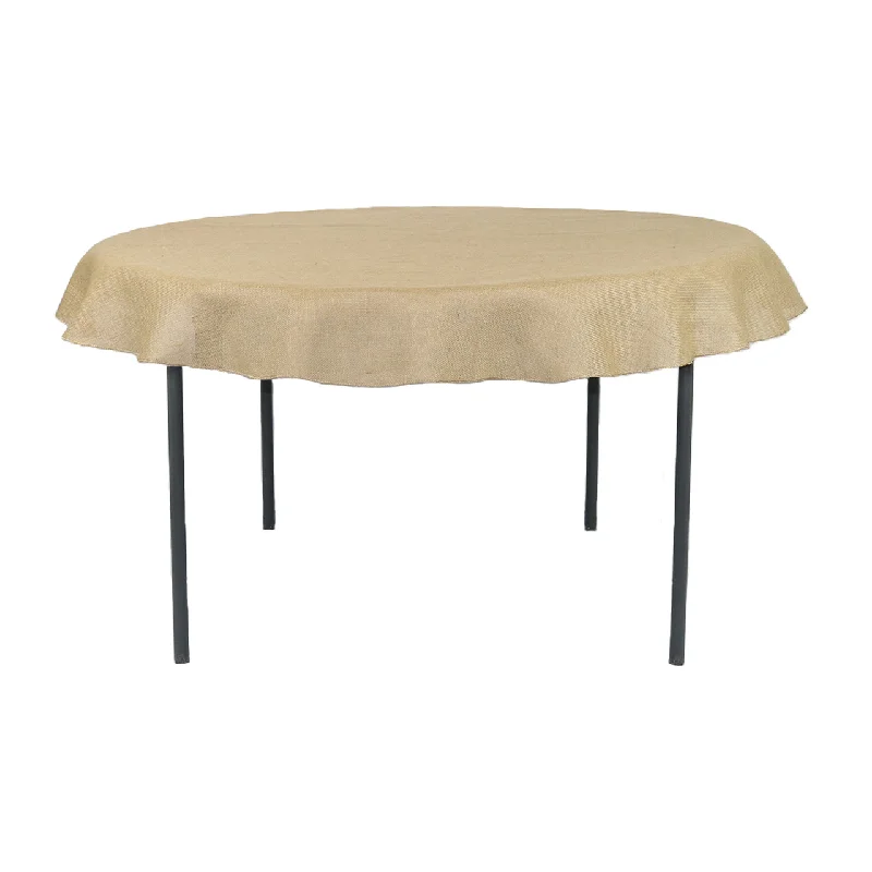 72 Inch Round Burlap Tablecloth