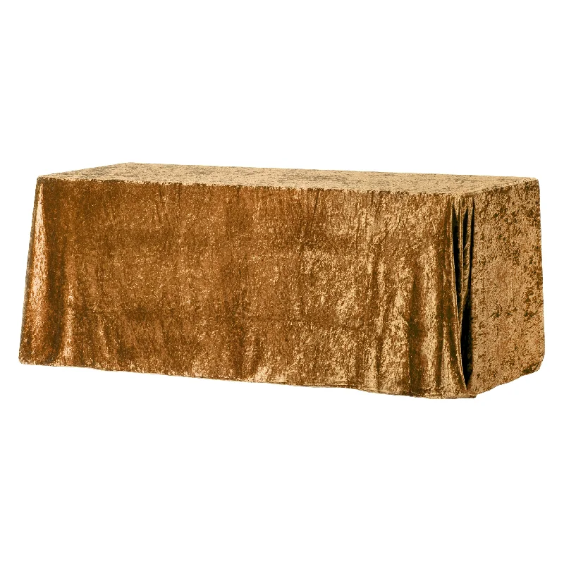 Velvet 90"x132" Rectangular Tablecloth - Mustard Gold