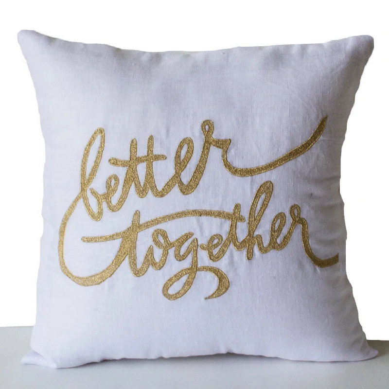 Handcrafted Anniversary Pillow "Better Together"