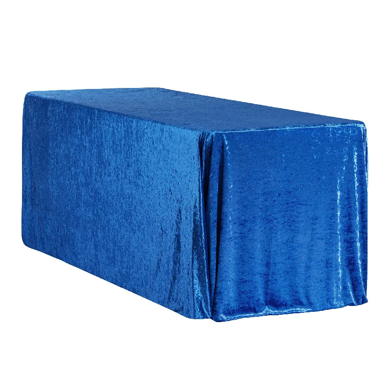 Velvet 90"x132" Rectangular Tablecloth - Royal Blue