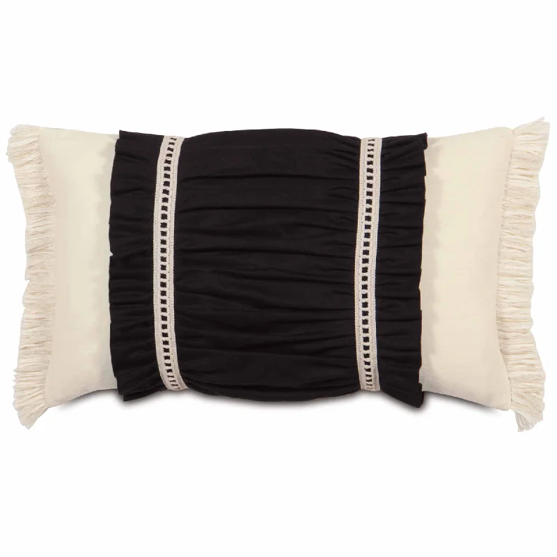 Catherine Ruched Insert Lumbar Pillow Cover 13x22