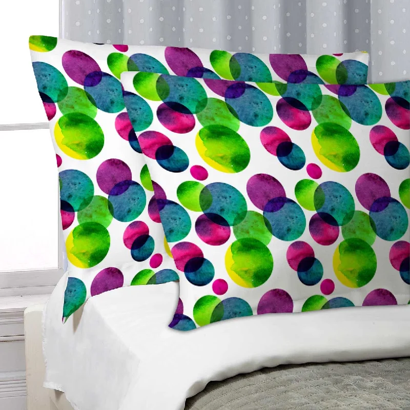 ArtzFolio Circles On White D2 Pillow Cover Case