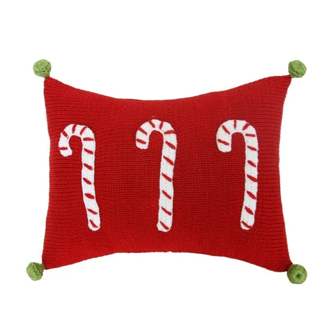 Candy Cane Mini Pillow in Red