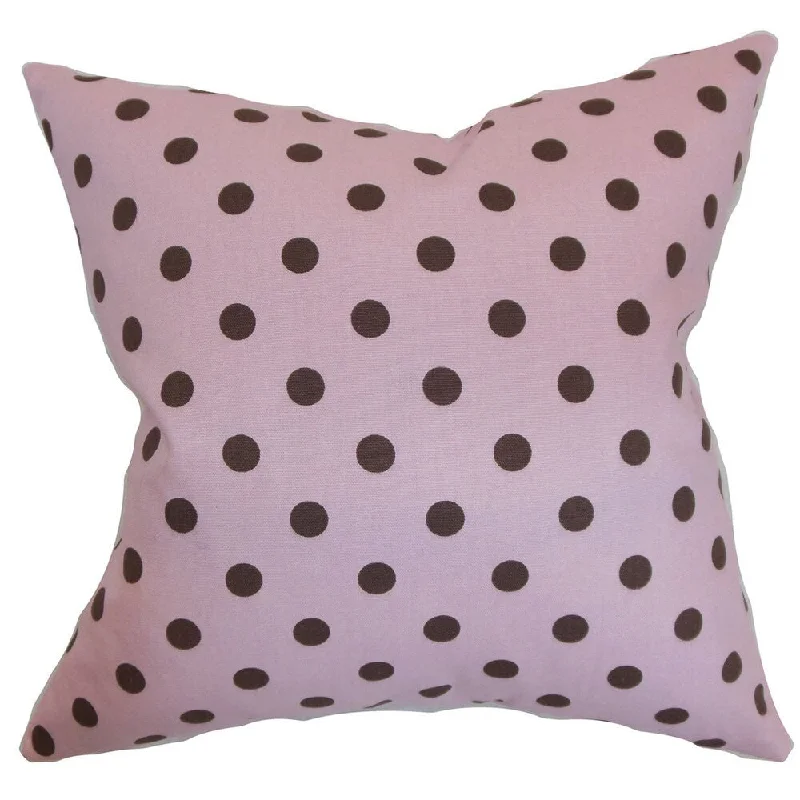 Nancy Polka Dots Euro Sham Pink Black