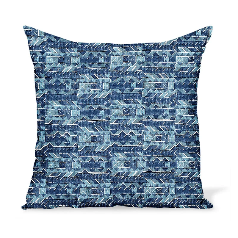 Peter Dunham Textiles Zaya in Blue/Blue Pillow