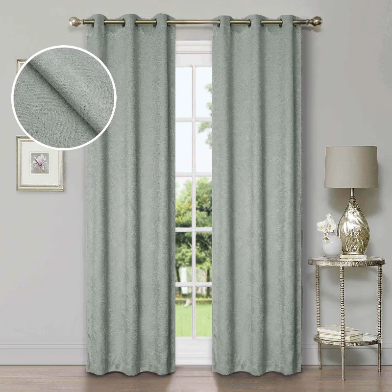 Waverly Geometric Washable Room Darkening Blackout Curtains, Set of 2