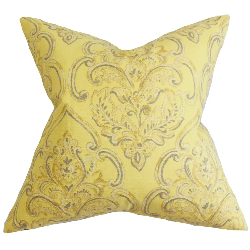 Yonah Floral Euro Sham Yellow