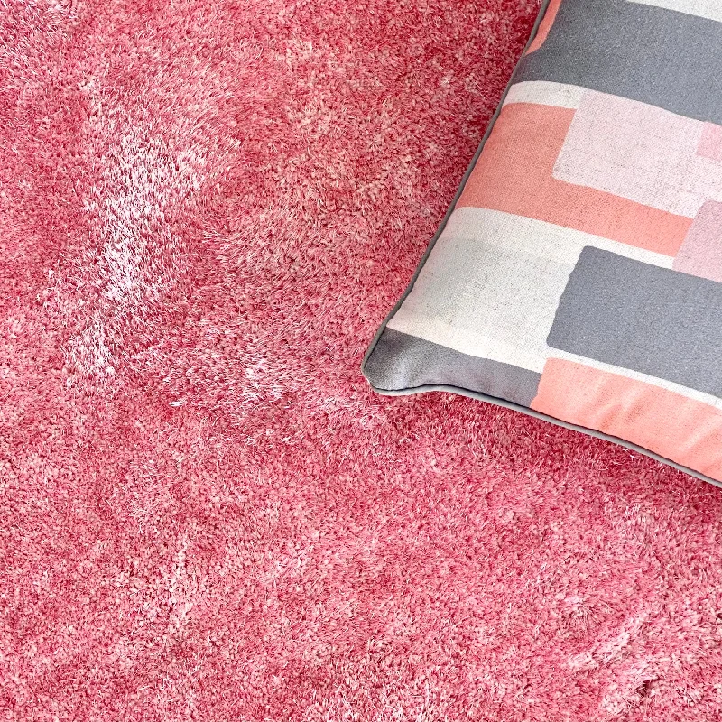 Frieda Pink Shaggy Rug 4'x 6'