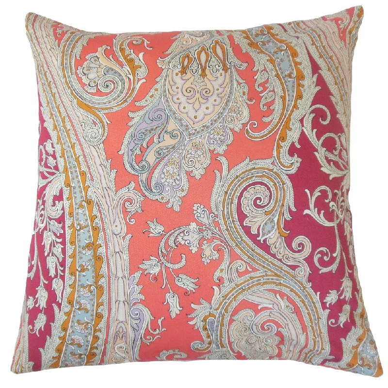 Efharis Paisley Euro Sham Coral Reef