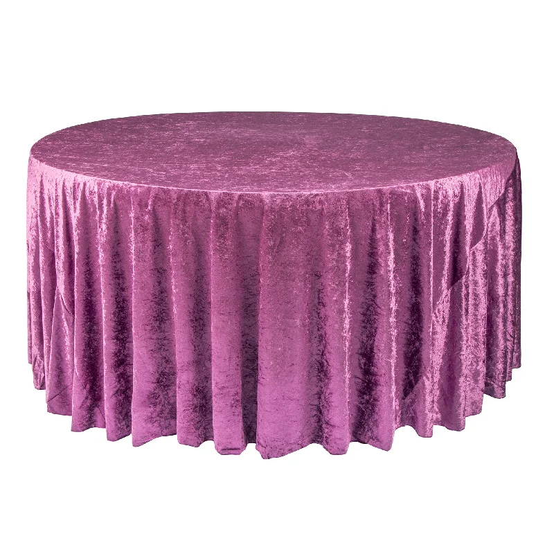 Velvet 132" Round Tablecloth - Violet