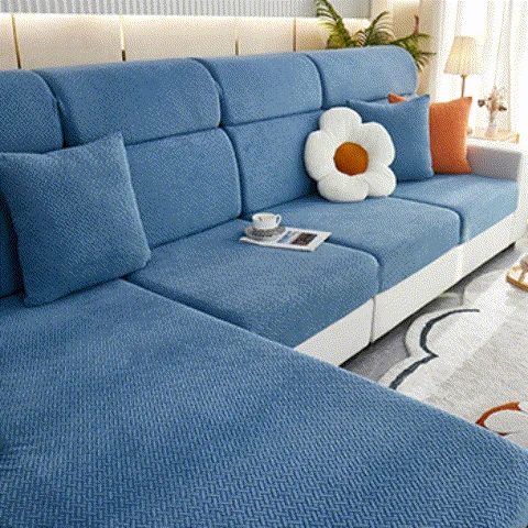 High Stretch Separate Cushion Covers Sofa Slipcover for L-Shaped Sectional Couch