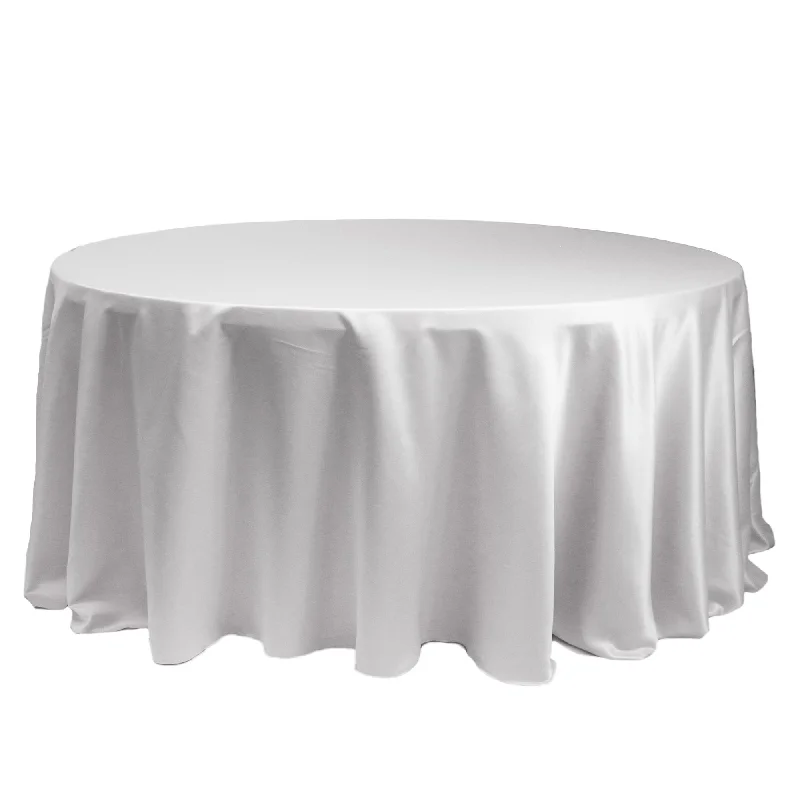 132 inch L'amour Round Tablecloth White