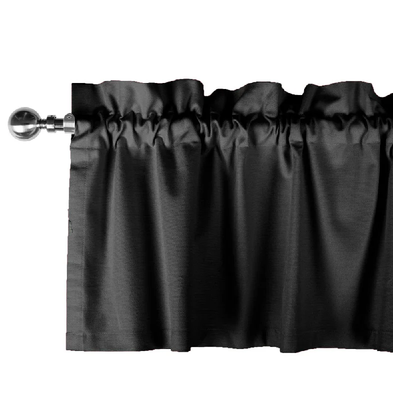 Rod Pocket Valance - Lyons - Black - 52 x 16''