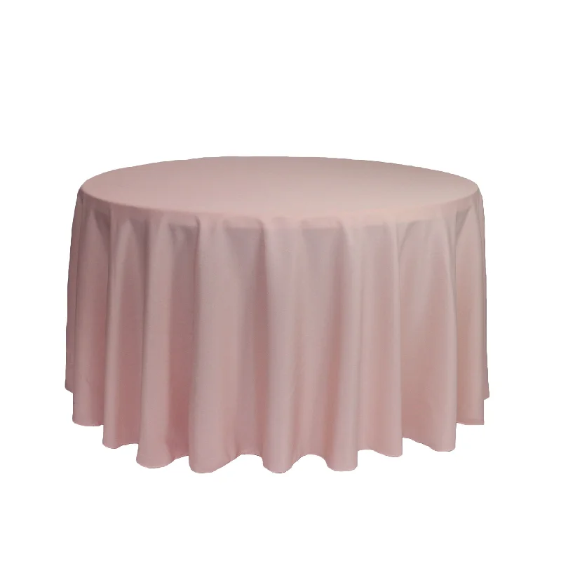 108 inch Polyester Round Tablecloth Blush