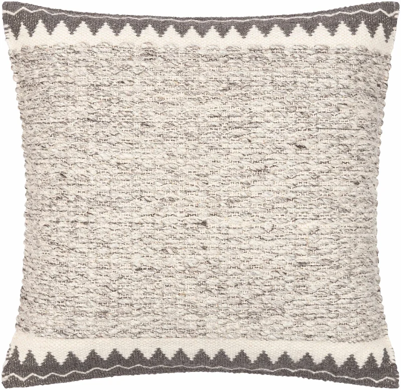 Maywood Cream Wool&Cotton Throw Pillow