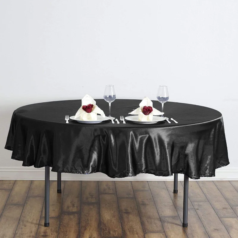 90" Satin Round Tablecloth Wedding Party Table Linens