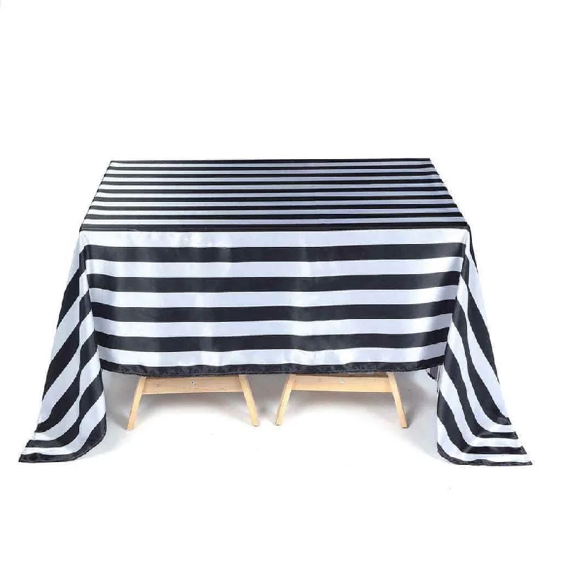 60" x 102" Satin Stripes Rectangular Tablecloth