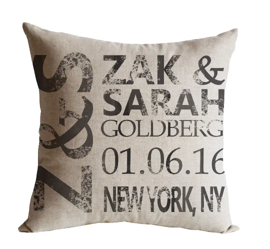 Couple Personalized Pillow Cover