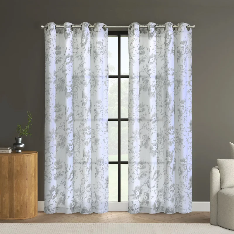 Grommet curtain panel - Rapture - White