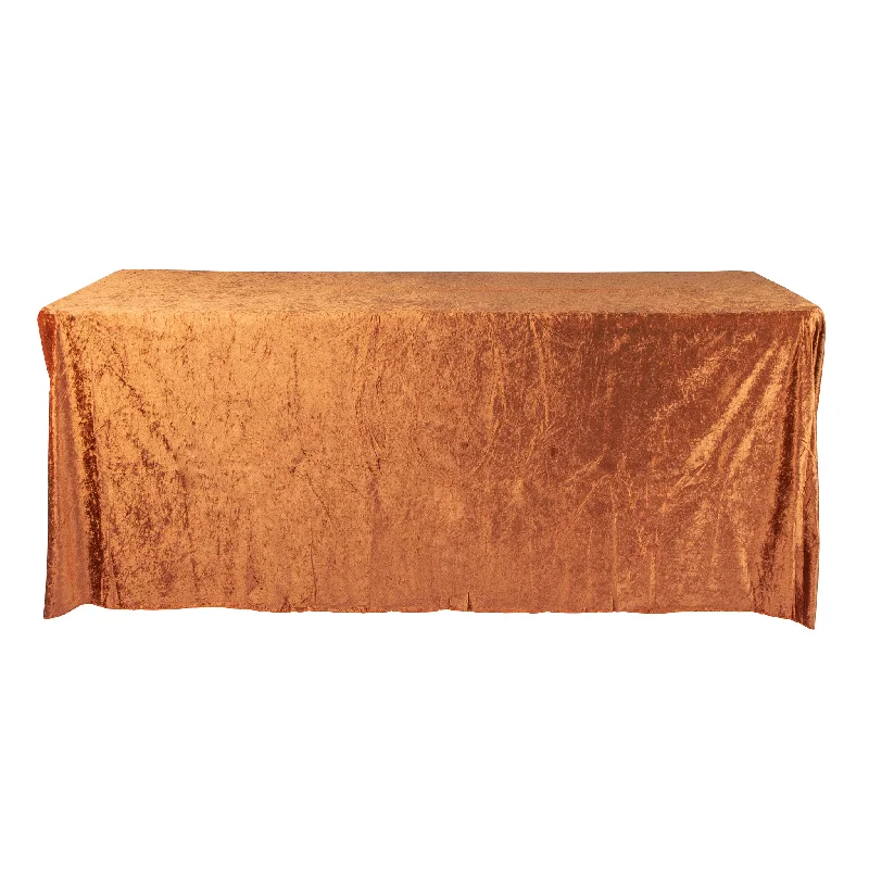 Velvet 90"x132" Rectangular Tablecloth - Terracotta