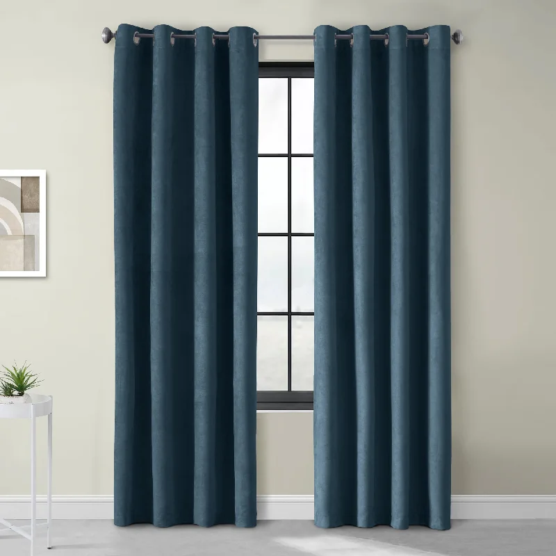 Grommet curtain panel - Felix - Navy - 52 x 84''