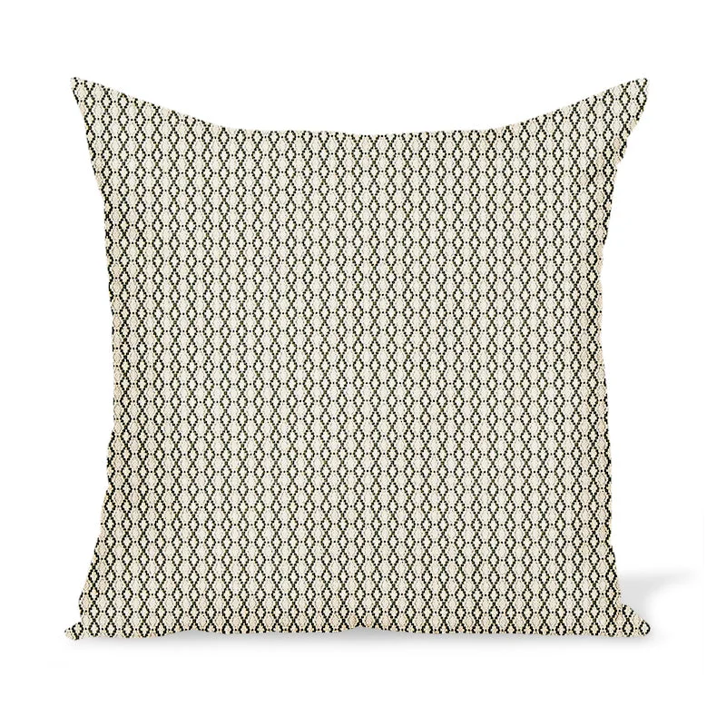 Peter Dunham Textiles Outdoor Susa in Green on Natural Pillow