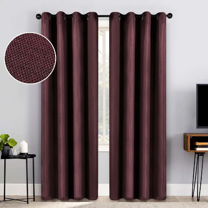 Jaxon Textured Blackout Curtain Set of 2 Panels