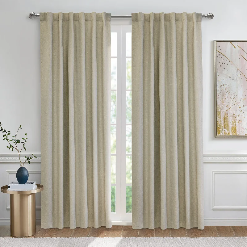 Hidden Tab curtain panel - Sutton - Oatmeal - 52 x 84''