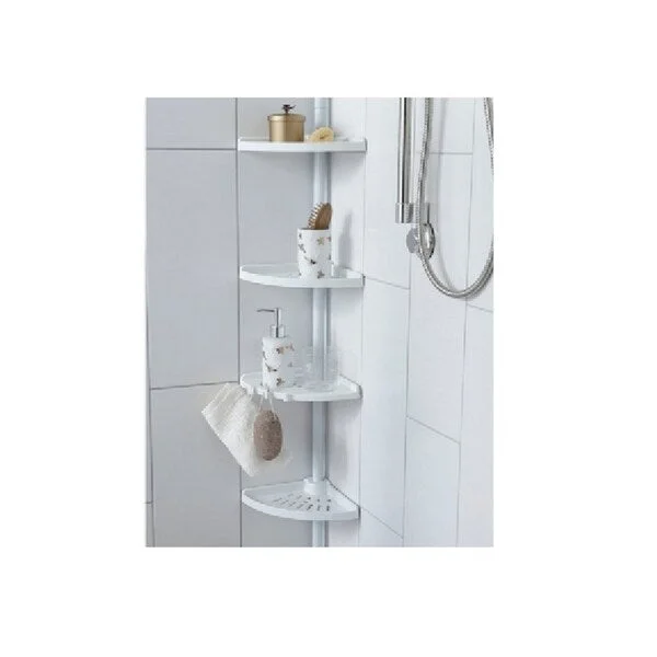 4-Tier Tension Pole White Shower Caddy (LDD)