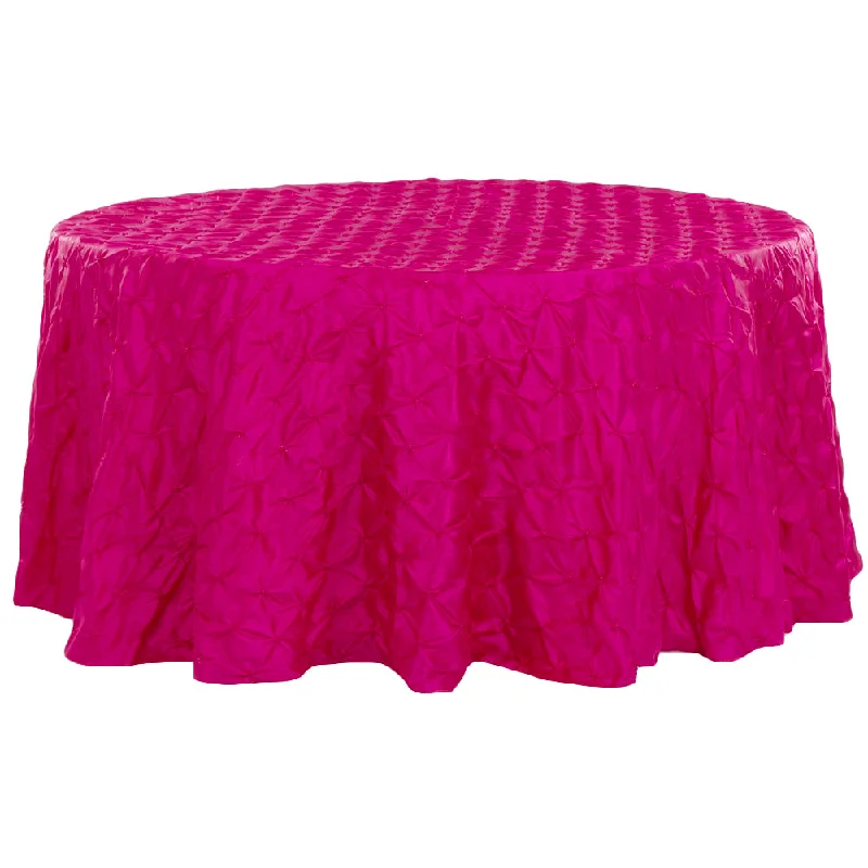 120" Pinchwheel Round Tablecloth - Fuchsia