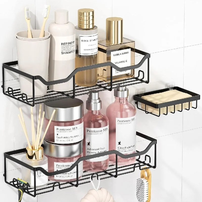 Shower Organizer 3 Pack, Adhesive Rust Proof Shelves Shower Rack