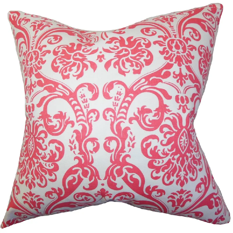 Saskia Damask Euro Sham Pink