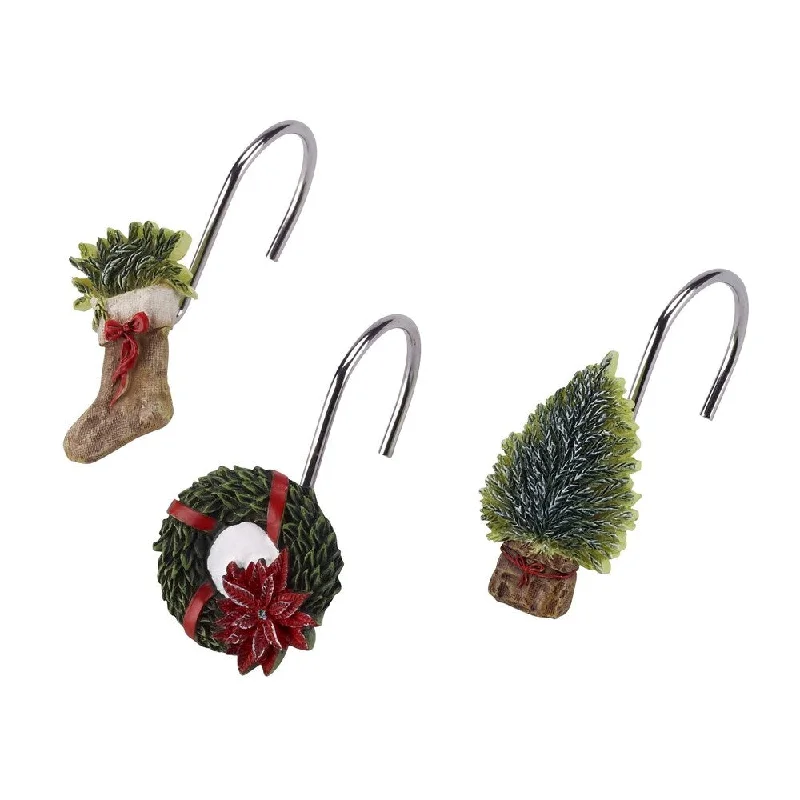 Avanti Farmhouse Holiday Shower Hooks - multi